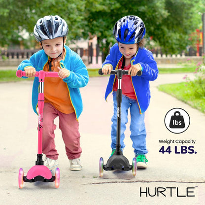 Kids Mini Kickboard Scooter Adjustable Height LED Wheels Ages 2-5
