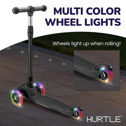 Kids Mini Kickboard Scooter Adjustable Height LED Wheels Ages 2-5