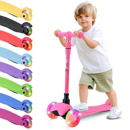 Mini Kickboard Scooter for Kids Adjustable LED Wheels Watermelon
