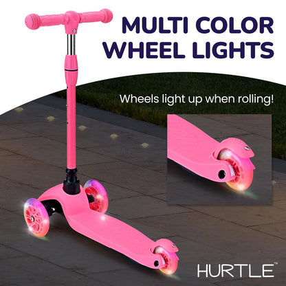 Mini Kickboard Scooter for Kids Adjustable LED Wheels Watermelon