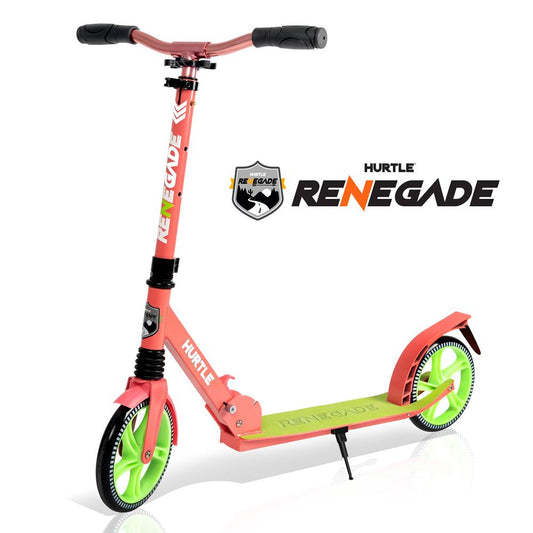 Kick Scooter for Teens & Adults Smooth 8 Wheels Alloy Deck Watermelon