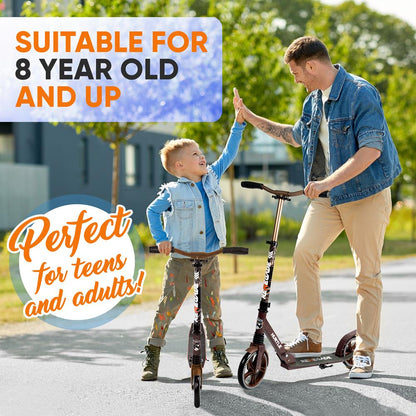 Kick Scooter for Teens & Adults Foldable Alloy Deck Real Tree
